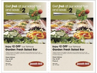 $2 Off Salad Bar Flyer Half-Page