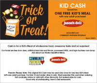 Halloween Kid Cash w/Adult Purchase