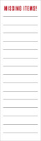 Missing Item Strips