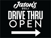 Drive Thru Directional Yard Sign - Black