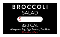 Broccoli Salad Ceramic Label