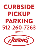 Curbside Pick-Up Parking Sign