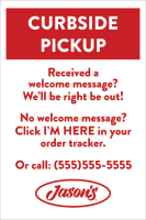 FlyBuy Curbside Pickup Sign