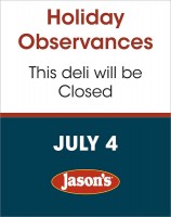  July 4th Closed All Day