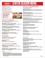  Lenten Menus - Paper