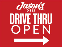 Drive Thru Directional Yard Sign - Red
