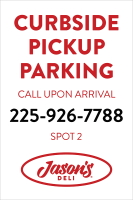 Curbside Pick-Up Parking Sign