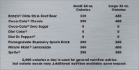 Fountain Drink Calorie Label