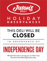  July 4th Closed All Day