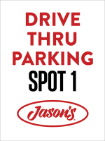 Drive Thru Parking Sign