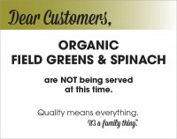 Organic Field Greens & Spinach Recall - PDF
