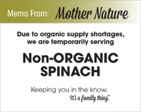 Organic Spinach Shortage - PDF